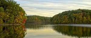 Preview wallpaper trees, lake, reflection, sky, landscape