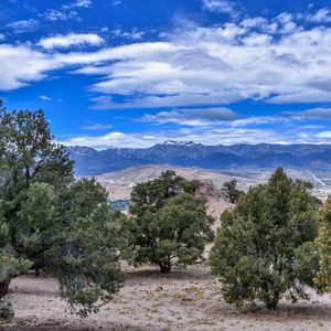 Preview wallpaper trees, mountains, distance, sky