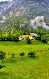 Preview wallpaper trees, mountains, forest, slovenia