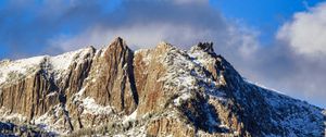Preview wallpaper trees, mountains, snow, clouds, sky, nature