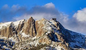 Preview wallpaper trees, mountains, snow, clouds, sky, nature