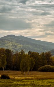 Preview wallpaper trees, mountains, valley, nature, landscape