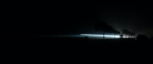 Preview wallpaper trees, neon, long exposure, night, black