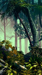 Preview wallpaper trees, palms, jungle, art, vegetation