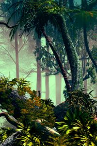 Preview wallpaper trees, palms, jungle, art, vegetation