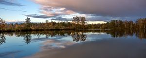 Preview wallpaper trees, reflection, lake, nature, landscape