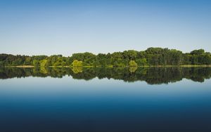 Preview wallpaper trees, reflection, lake, water, landscape