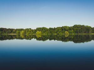 Preview wallpaper trees, reflection, lake, water, landscape