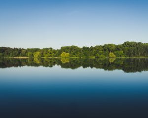 Preview wallpaper trees, reflection, lake, water, landscape