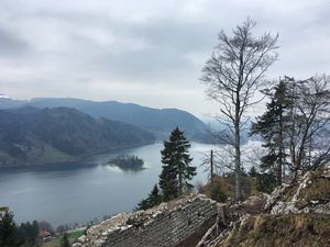 Preview wallpaper trees, river, mountains, landscape, view