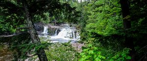 Preview wallpaper trees, waterfall, landscape, nature