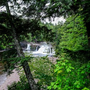 Preview wallpaper trees, waterfall, landscape, nature