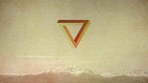 Preview wallpaper triangle, abstract, waves, mountains