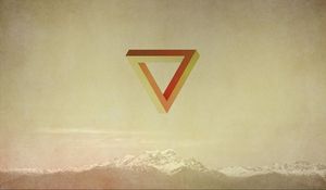 Preview wallpaper triangle, abstract, waves, mountains