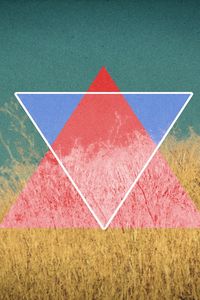 Preview wallpaper triangle, abstraction, light, grass