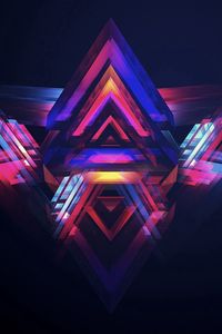 Preview wallpaper triangle, bright, colorful, background