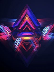 Preview wallpaper triangle, bright, colorful, background