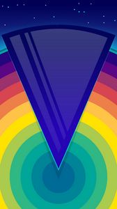 Preview wallpaper triangle, circle, colorful, rainbow, line