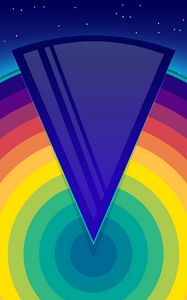 Preview wallpaper triangle, circle, colorful, rainbow, line