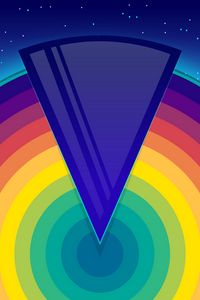 Preview wallpaper triangle, circle, colorful, rainbow, line