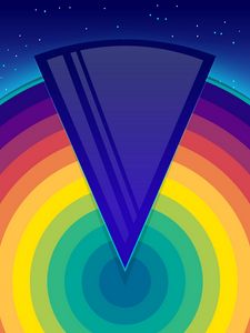 Preview wallpaper triangle, circle, colorful, rainbow, line