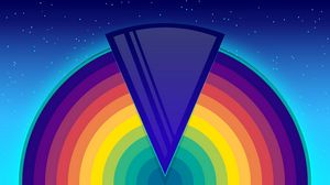 Preview wallpaper triangle, circle, colorful, rainbow, line