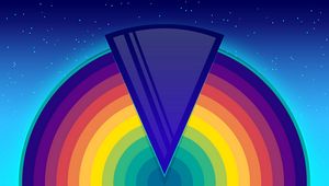 Preview wallpaper triangle, circle, colorful, rainbow, line