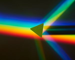 Preview wallpaper triangle, figure, rainbow, colorful