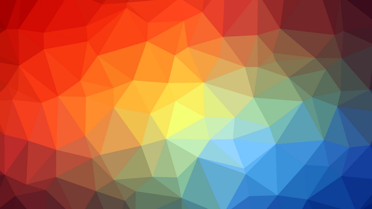 Wallpaper triangle, geometric, multicolored