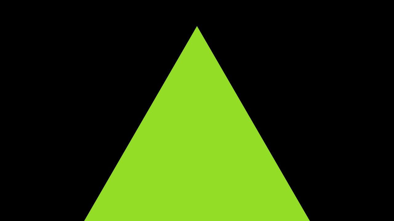 Wallpaper triangle, green, minimalism, geometry