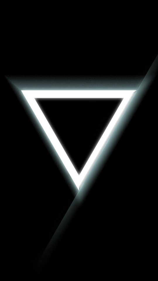 540x960 Wallpaper triangle, inverted, black, white