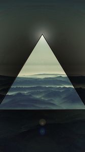 Preview wallpaper triangle, light, dark
