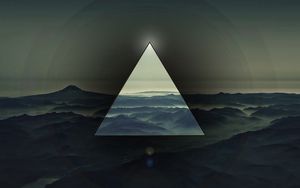 Preview wallpaper triangle, light, dark