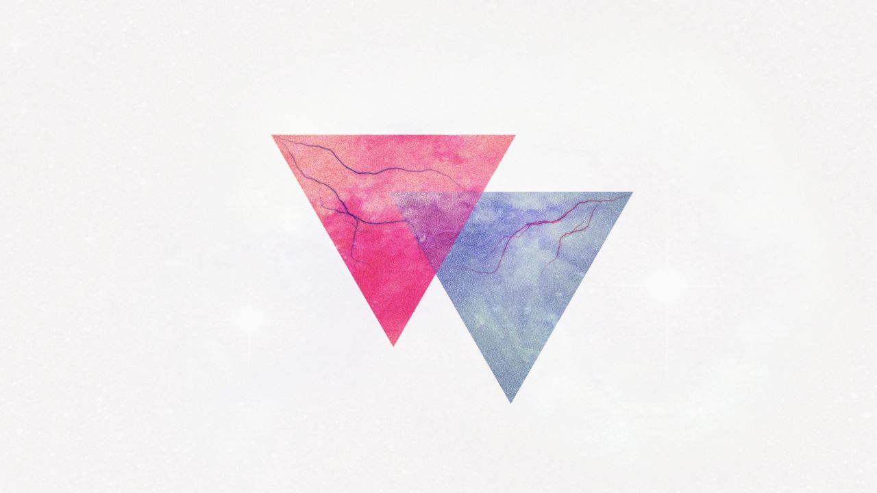 Wallpaper triangle, minimalism, lightning, veins