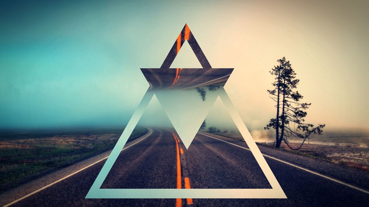 Wallpaper triangle, shape, background, bright