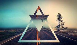 Preview wallpaper triangle, shape, background, bright