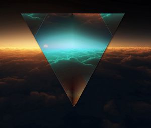 Preview wallpaper triangle, shape, dark, figure