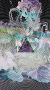Preview wallpaper triangle, smoke, colored