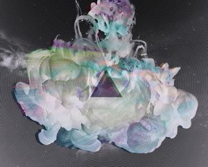 Preview wallpaper triangle, smoke, colored