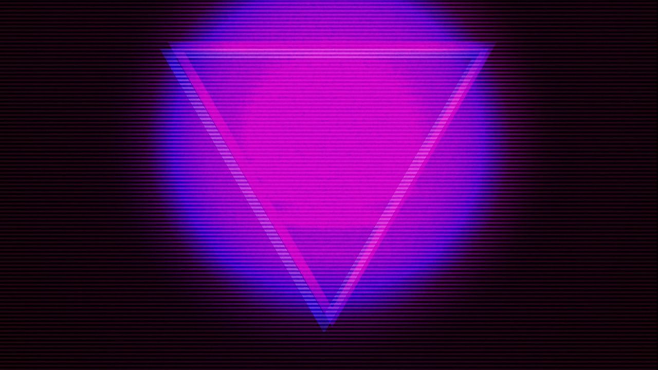 Wallpaper triangle, stripes, neon