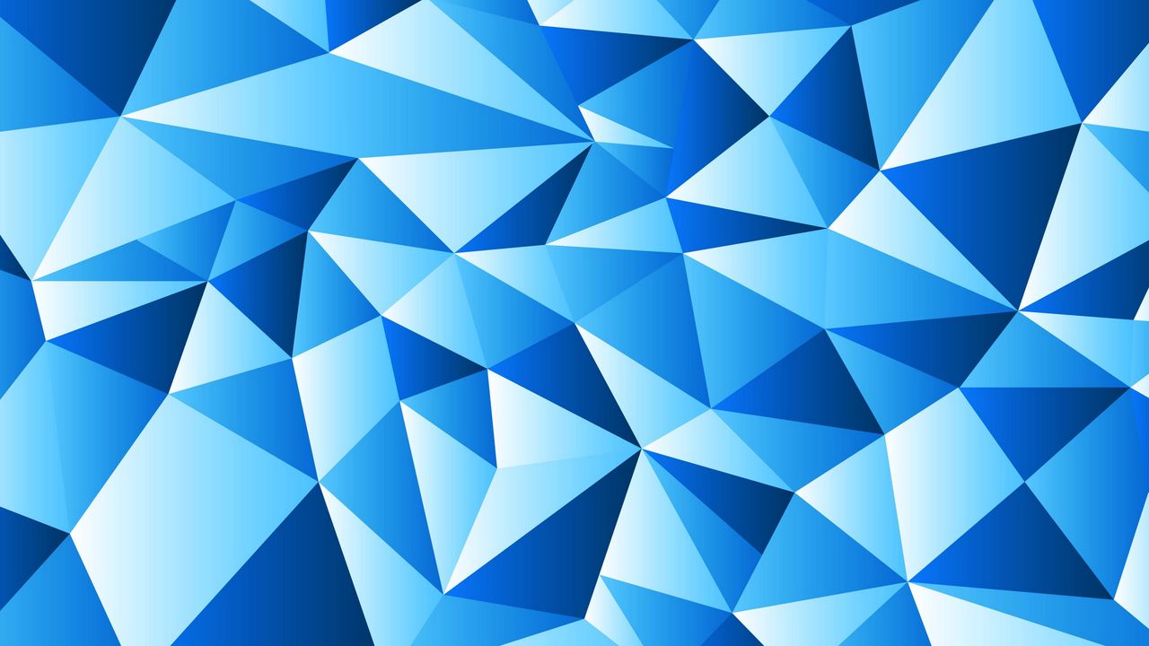 Wallpaper triangles, abstract, blue