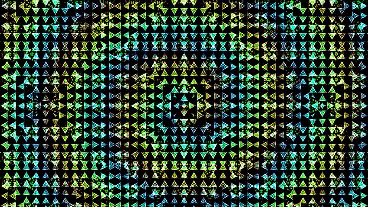 Wallpaper triangles, cubes, patterns, colorful, shape