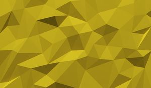 Preview wallpaper triangles, fragments, polygon, volume, yellow