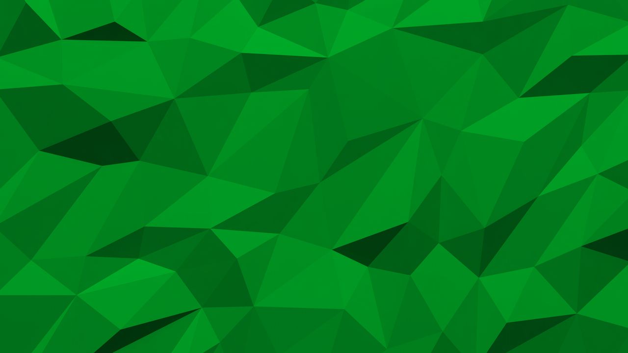 Wallpaper triangles, fragments, volume, shapes, green