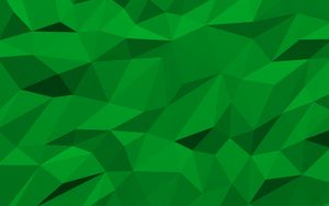 Preview wallpaper triangles, fragments, volume, shapes, green