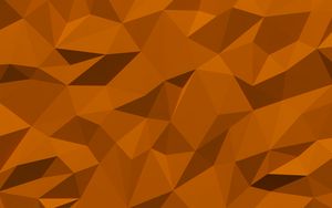 Preview wallpaper triangles, fragments, volume, figure, orange