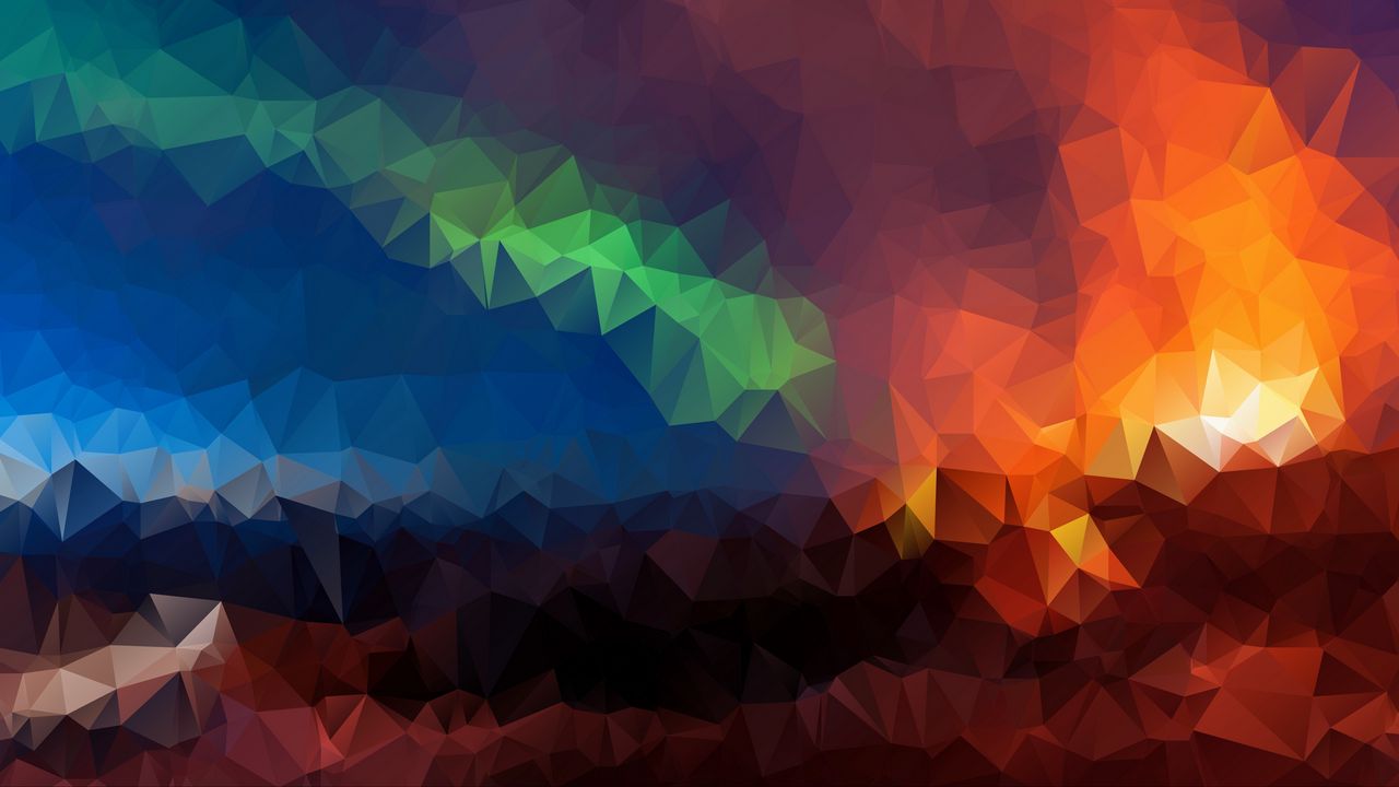 Wallpaper triangles, geometric, mosaic, multicolored