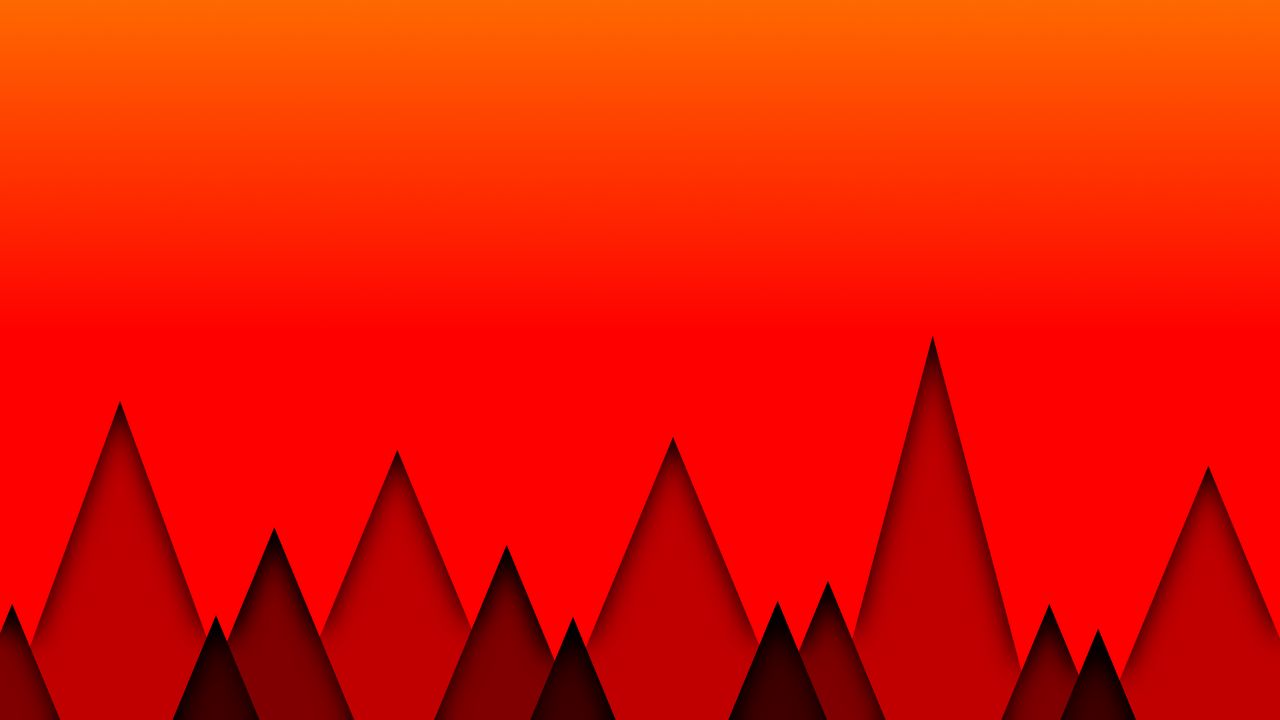 Wallpaper triangles, geometric, red, bright