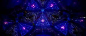 Preview wallpaper triangles, glow, shapes, blue