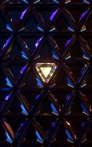 Preview wallpaper triangles, grid, structure, glow, dark